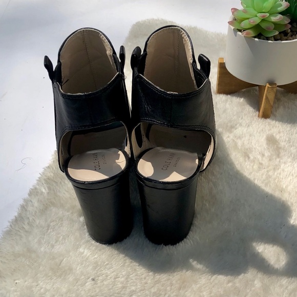 Cole Haan | Black W06974 Basel Open Toe Block Heel - Picture 5 of 11